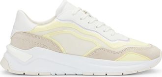 HUGO BOSS Womens Skylar Lace Up Chunky Trainers in Open White - Size UK 3