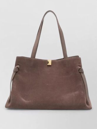 Yuzefi gyoza tote bag suede knot handles