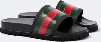 Gucci Sandalias con Web Stripe