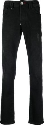 Philipp Plein straight-leg jeans - men - Cotton/Elastane/Polyester/Cotton - 29 - Black