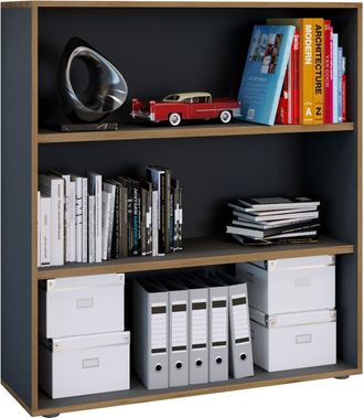 VCM Vcm - Estante De Madera De Pie Gabinete De Archivo De Ahorro De Espacio Dimensiones Aprox. Al. 110 X An. 100 X T. 33 Cm Estante Elegante Estante De Of