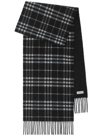 Burberry reversible check scarf - Black
