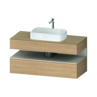 Duravit Duravit - Qatego Consola Mueble Bajo Lavabo, 1 Extra&iacute;ble, 1 Caj&oacute;n