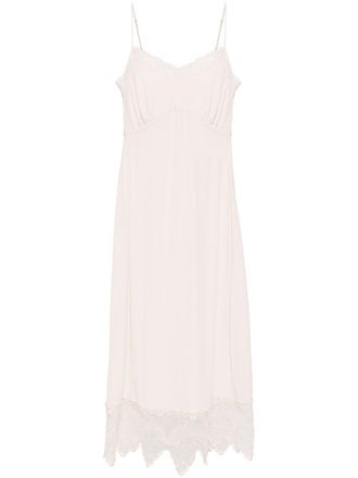 Simone Rocha lace-trim slip dress - Neutrals