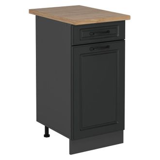 Vicco Mueble Bajo De Cocina R-line, Antracita Casa De Campo, 40 Cm, Et Roble