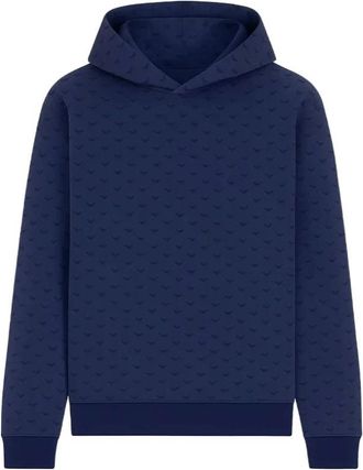 Emporio Armani Eagle Hoodie - Heren - Hoodies - Blauw - M - Katoen - Hoodies & sweatvesten