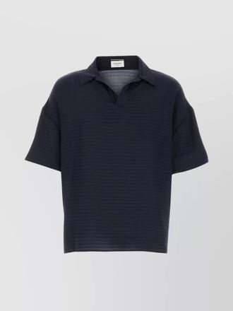 Saint Laurent silk oversized polo shirt