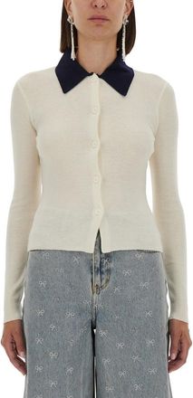 Self Portrait Merino Wool Cardigan-Donna