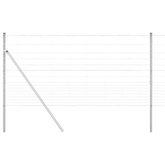 Berkfield Home Field Fence 1.2x50 m Galvanised Steel in Silver
