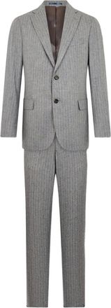 Brooks Brothers Pak met krijtstreep - Grijs