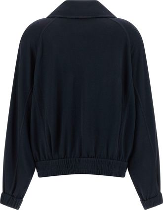 Brunello Cucinelli Womens Blue Cotton Bomber Clothing