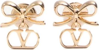 Valentino Garavani Earrings, female, Yellow, Size: ONE SIZE VLogo Signature Metal Earrings