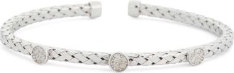 Meshmerise Diamond Station Bangle Bracelet - 0.18ct. in White at Nordstrom Rack