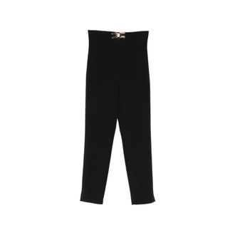Elisabetta Franchi Dames, Broeken, Zwart, Maat: XL Poliester