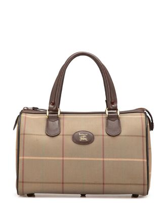 Burberry 20th Century Vintage Check Canvas boston bag - Brown