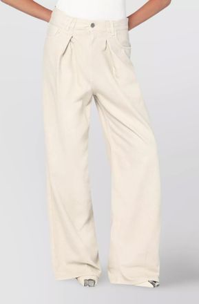 Haikure wide corduroy trousers front pleats