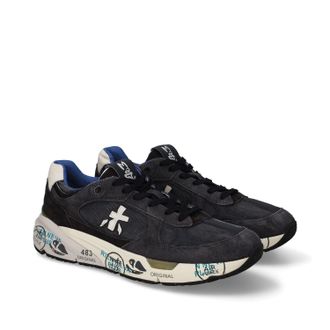 Premiata Textured Upper Artistic Sole Sneakers
