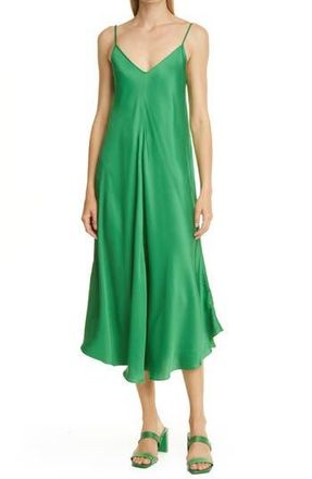 L'agence Lorraine Sleeveless Trapeze Midi Dress in Amazon Green at Nordstrom Rack, Size Medium