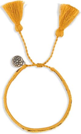 Prada Bracciale rigido bicolore in pelle scamosciata - Giallo