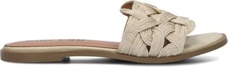 Bibi Lou Schoenen, Dames, Beige, 41 EU, Grijze Stijlvolle Zomer Slippers