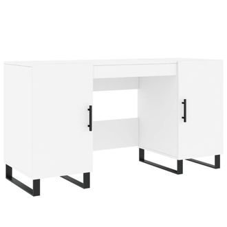Berkfield Home Desk White 140x50x75 cm Engineered Wood | Size: 140 x 50 x 75 cm