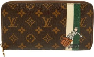Louis Vuitton Pre-owned Wallets, female, Brown, Size: ONE SIZE Pre-owned Groom Zippy Organiser