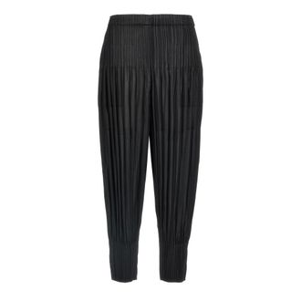 Issey Miyake Slim-fit Trousers, female, Black, L, Fluffy Basics Trousers