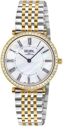 Gevril Group Atelier Diamond Pav&eacute; Bracelet Watch, 32mm - 1.0ct in Silver at Nordstrom Rack
