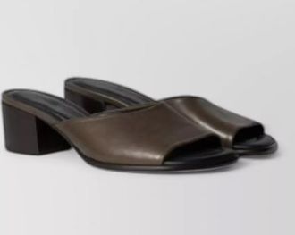 Christophe Lemaire leather square heeled mules