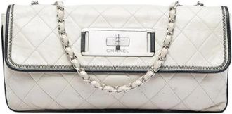 Chanel Pre-owned Quilted Lambskin Shoulder Bag - Dames - Vintage Schoudertas - Wit - ONE Size - Leer - Vintage