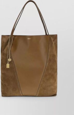 Chlo&eacute; chlo&eacute; spin suede leather shoulder bag