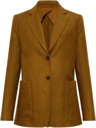 Max Mara Linnen Blazer Gug - Dames - Blazers - Bruin - XS - Linnen - Jassen
