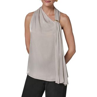 DKNY Asymmetric Sleeveless Top in Tuscan Grey at Nordstrom, Size X-Large
