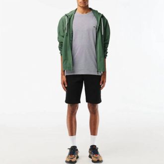 Lacoste Crew Neck Pima Cotton Jersey T Shirt In Grey