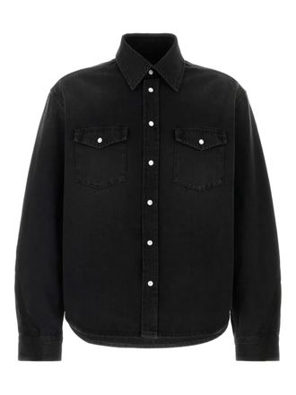 Givenchy flap-pocket denim shirt - men - Cotton - M - Black