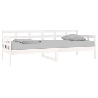 Berkfield Home Beautiful Day Bed White Solid Wood Pine 80x200 cm