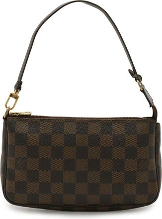 Louis Vuitton Brown Pvc Pochette Pouch (Pre-Owned)