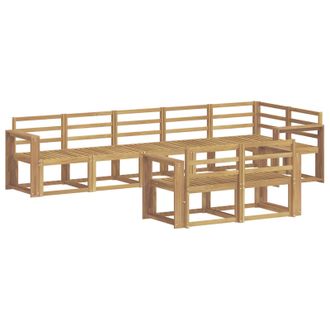 vidaXL Conjunto De Sof&aacute;s De Exterior 8 Pcs Blanco Vidaxl