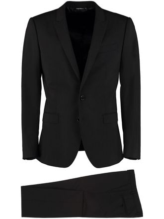 Dolce & Gabbana Martini-fit single-breasted suit - men - Cupro/Spandex/Elastane/Viscose/Virgin Wool - 46 - Black