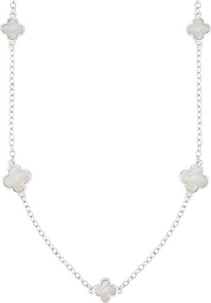 Adornia Adornia Mother Of Pearl 36In Flower Station Necklace