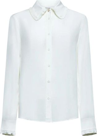 Silvian Heach Overhemd met versierde kraag - Dames - Overhemden - Wit - XS - Denim - Overhemden
