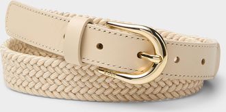 BOSS Womens Carol cream braided cord belt
