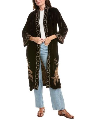 Johnny Was Velvet Kimono Coat