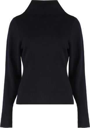 P.A.R.O.S.H. Trui met col in wol en kasjmier - Dames - Coltruien - Blauw - S - Wol - Truien & Vesten