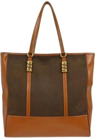 Loewe Pre-owned Tote Bags, female, Brown, Size: ONE SIZE Pre-owned Leather Tote