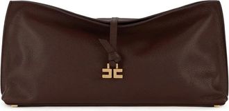 Elisabetta Franchi Boulevard Leather Clutch Bag - Dames - Clutches - Bruin - ONE Size - Leer - Tassen