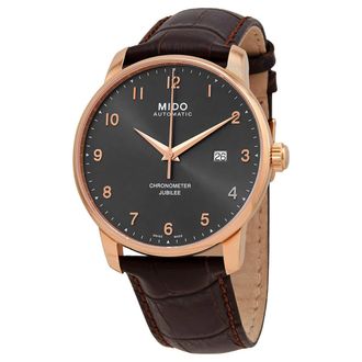 Mido Baroncelli Jubilee Automatic Chronometer Anthracite Dial Mens Watch M0376083606200