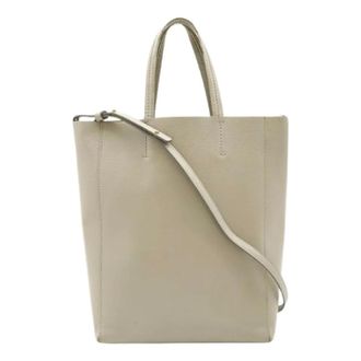 Celine Pre-owned Tote Bags, female, Beige, Size: ONE SIZE Pre-owned Cabas Small Leather 2way bag