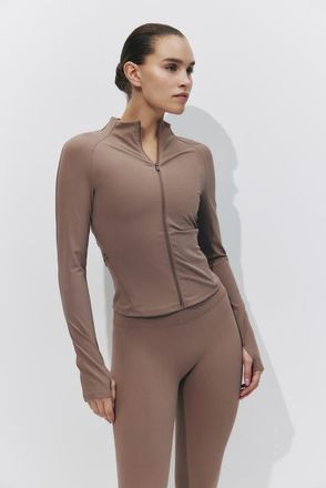 H&M Sculptmove Sports Jacket in Beige at Nordstrom, Size X-Small