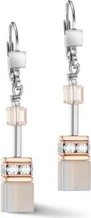 Coeur de Lion Geocube Iconic Precious Rose Gold Earrings in Peach at Nordstrom